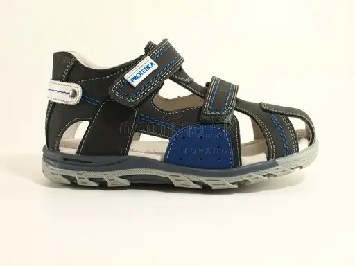 Vychádzkové sivo modré sandále Protetika