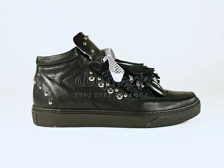 Fešné čierne zdobené topánky Giatoma Niccoli