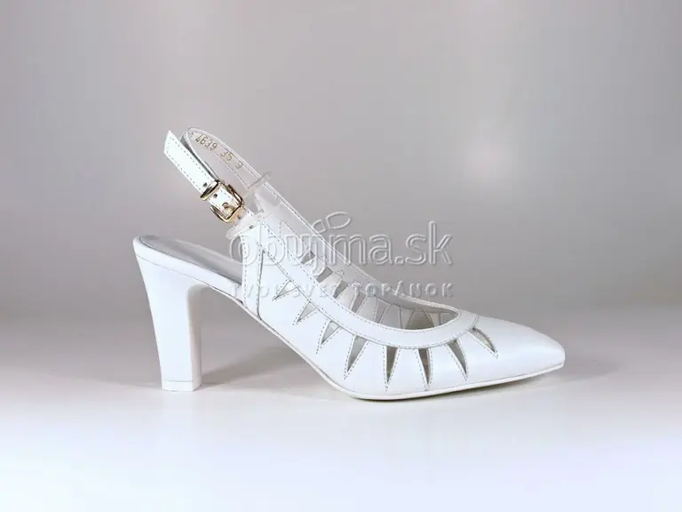 Výnimočné biele svadobné sandálky EVA