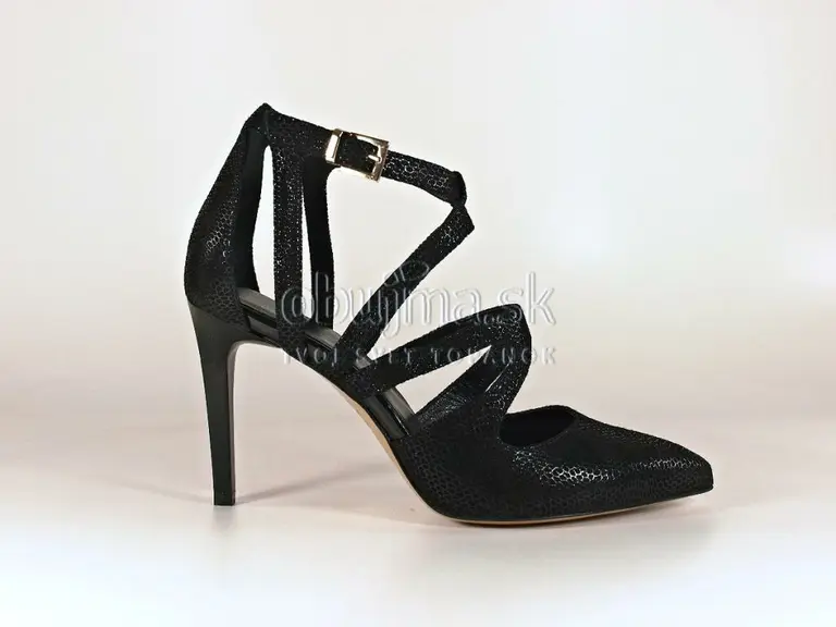 Úchvatné čierno zdobené sandále EVA