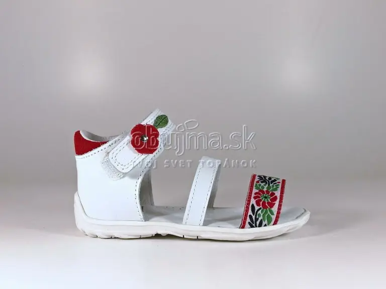 Očarujúce letné červeno biele sandále Wanda