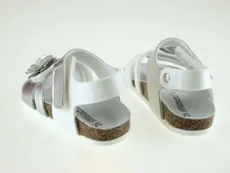 Bielo strieborné sandále Biomodex 1864VF