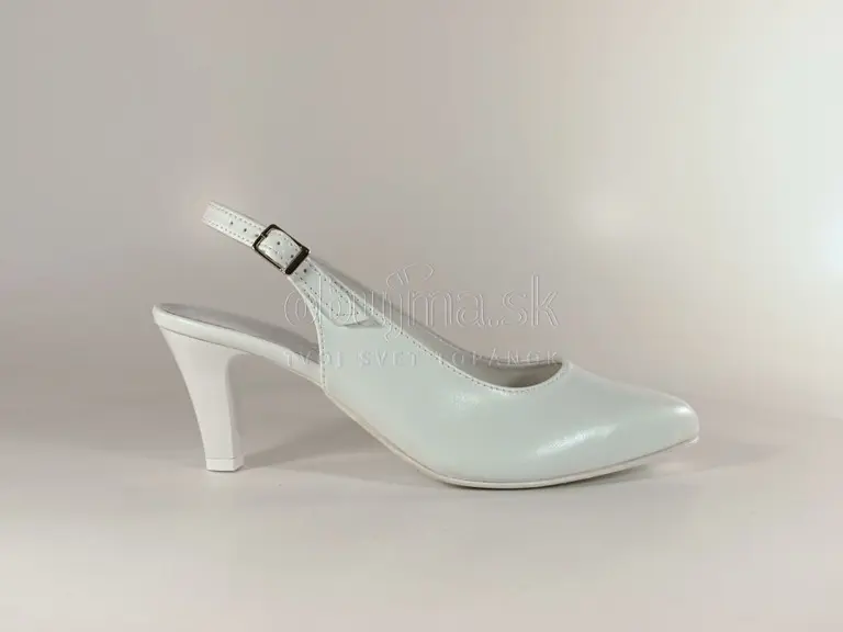 Očarujúce spoločenské biele matné sandále EVA