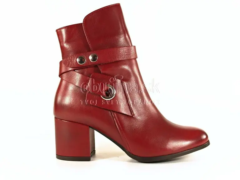 Úžasné červené teplé členkové topánky Laura Messi