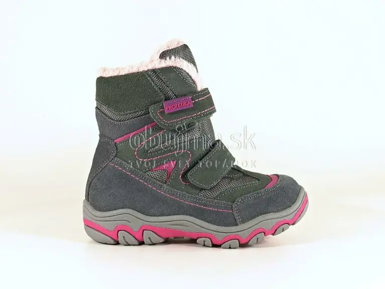 Hrubo zateplené sivo ružové topánky Protetika