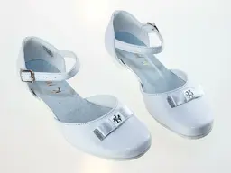 Biele spoločenské sandálky s mašličkou EVA