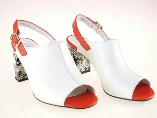 Módne červeno biele sandále EVA