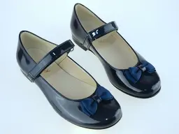 Tmavo modré spoločenské sandálky s mašľou EVA