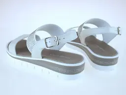 Bielo strieborné nízke sandále Rizzoli