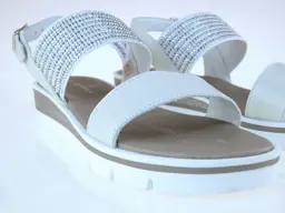 Bielo strieborné nízke sandále Rizzoli