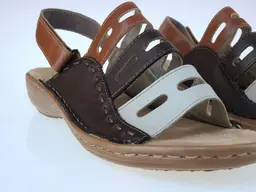 Hnedo kombinované letné sandále Rieker