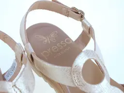 Zlato biele feši sandálky Aspena