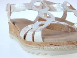 Zlato biele feši sandálky Aspena