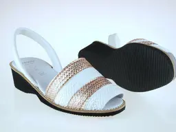 Bielo medené feši sandálky Aspena
