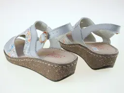 Kožené sivo farebné sandále Lanqier