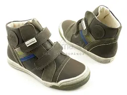 Chlapčenské celokožené pohodlné sivé topánky Protetika