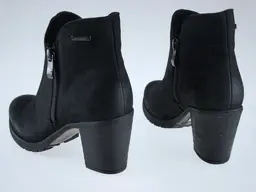 Čierne nubukové teplé topánky Pollonus P5-0961
