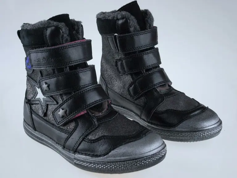 Čierne pohodlné teplé topánky D.D.Step DVG219-049-913B
