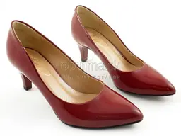 Elegantné bordové pohodlné kožené nižšie lodičky EVA