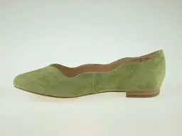 Krásne zelené kožené baleríny Caprice 9-24201-24