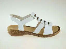 Biele letné sandále Rieker 62850-80