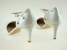 Biela perla kožené sandále EVA A4819-10