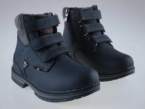 Modré teplé topánky American Club SP5/2019-90