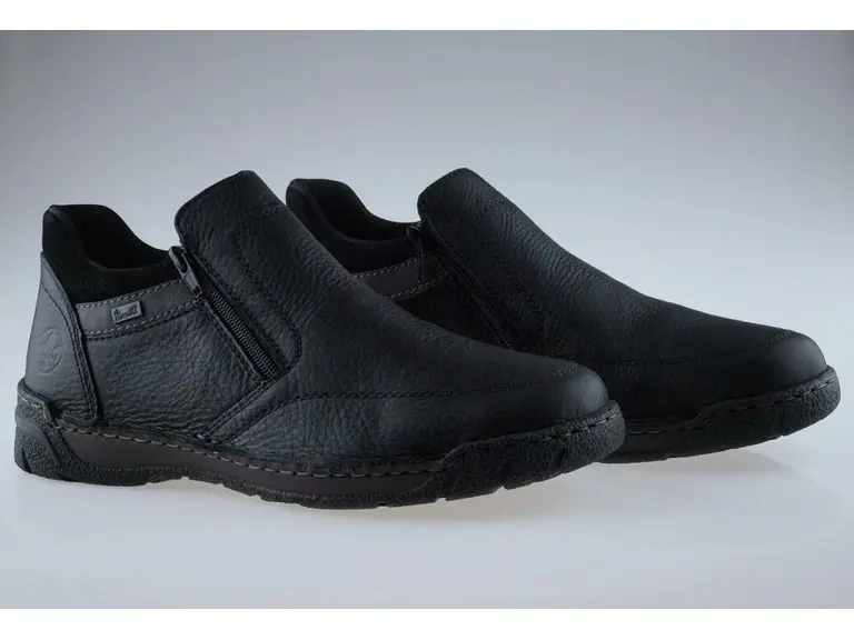 Čierne pohodlné topánky Rieker B0372-00
