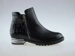 Čierne pohodlné členkové topánky EVA K3122/S-60
