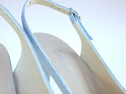 Elegantné jedinečné modro perleťové sandále EVA