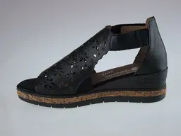 Čierne kožené sandále Remonte D3056-01