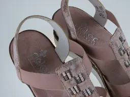 Ružové komfortné sandále Rieker V3822-31