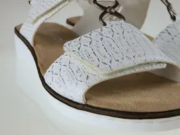 Biele komfortné sandále Rieker 63687-80