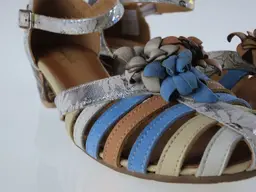 Očarujúce kožené farebné sandále EVA 05008-38-multi