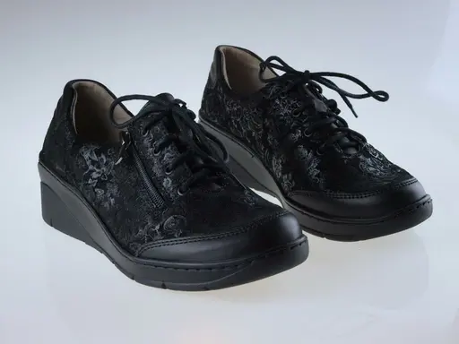 Čierne kožené topánky Helios H334S-60