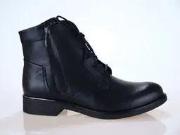 Čierne teplé kožené topánky Pollonus P5-1005-001