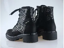 Teplé čierne topánky EVA K3141X-60