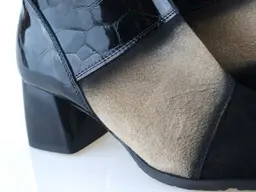 Teplé čierno béžové topánky EVA STOB437/2