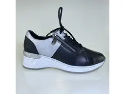 Čierne štýlové sneaker poltopánky Rieker N4329-00