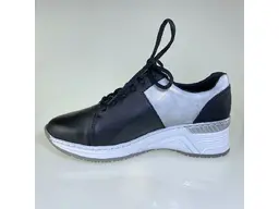 Čierne štýlové sneaker poltopánky Rieker N4329-00