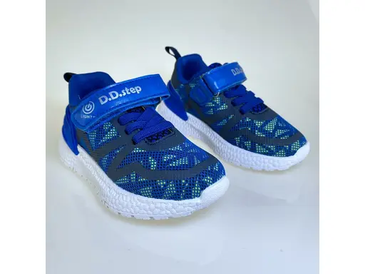 Modré mäkučké LED topánky D.D.Step DRB122-F61-528A