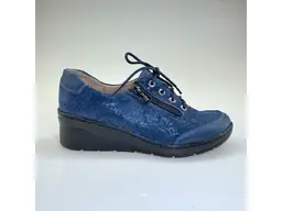 Modré kožené topánky Helios H334S-90