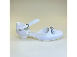 Detské elegantné biele sandálky KMK412/S-10