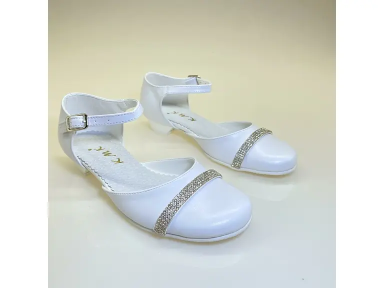 Biele sviatočné sandálky EVA KMK416S-10