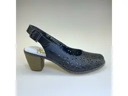 Čierne trendy letné sandále Rieker 40981-00