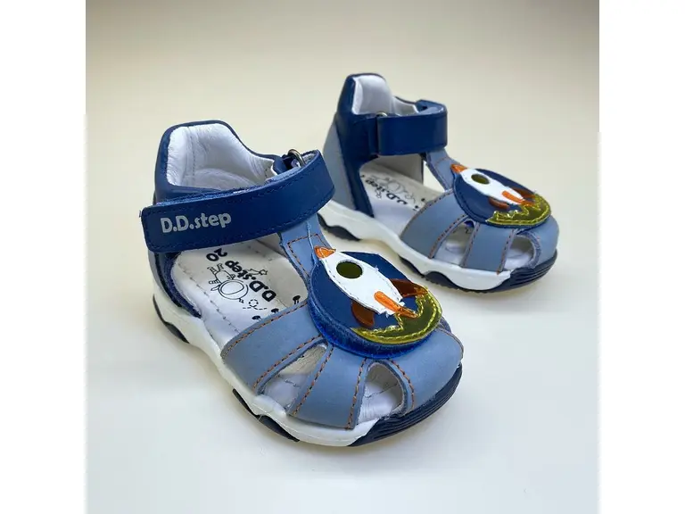 Modré kožené sandálky D.D.Step DSB022-JAC64-135