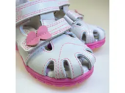 Sivo ružové kožené sandálky Ponte PS122-DA05-1-71