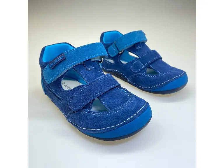 Modré barefoot polosandále Protetika Flip Blue