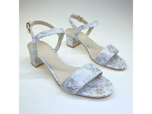 Biele elegantné kožené sandále EVA A2278-10