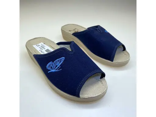 Modré pohodlné papuče EVA VLO-LEN-2
